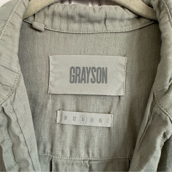 Grayson The Hero Willow Linen Button Up Shirt 3/Med - Picture 9 of 13